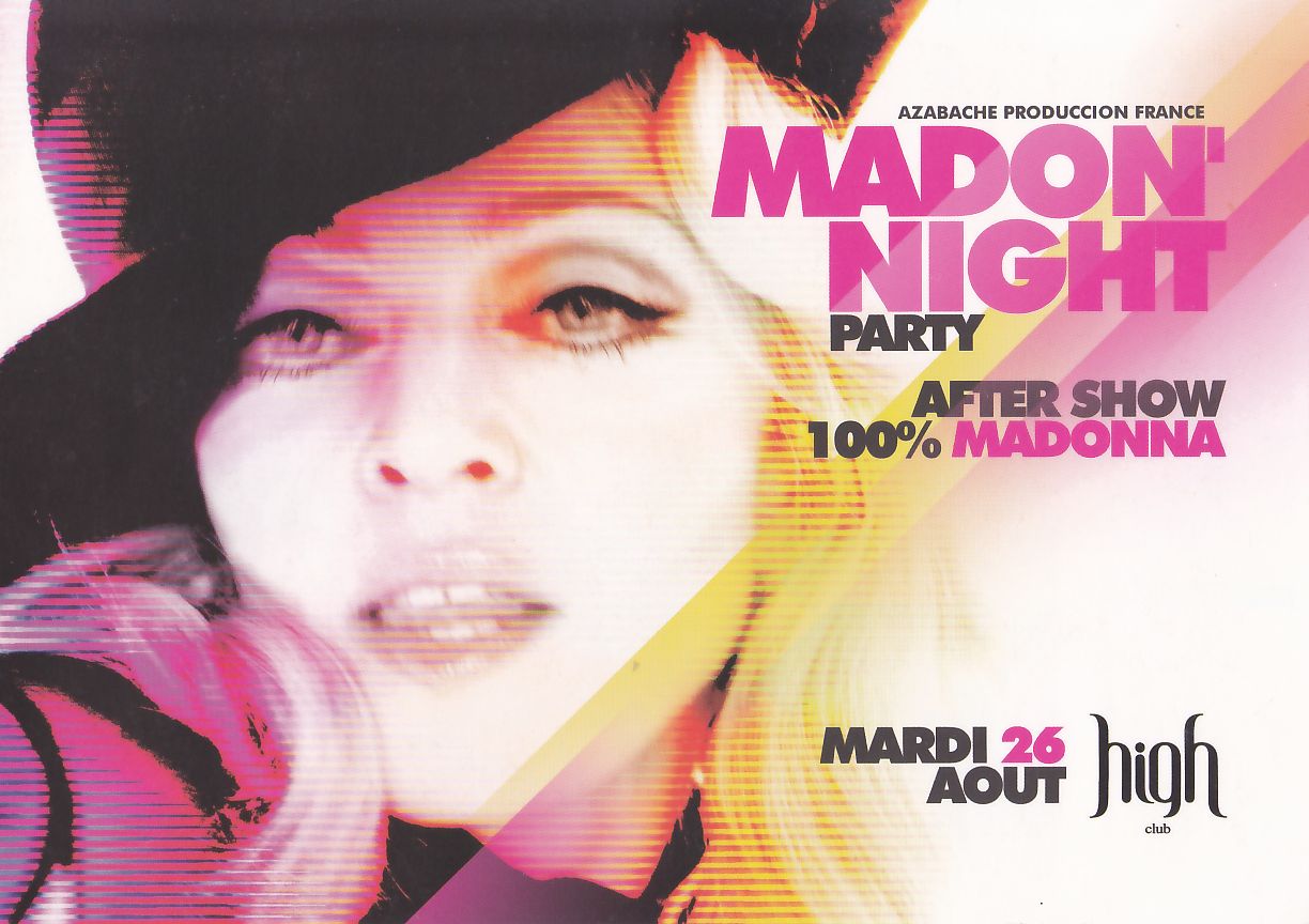 Madonnight Party Mardi 26 aout